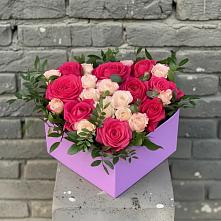 Цветочная композиция из Розы в коробке в Приморском