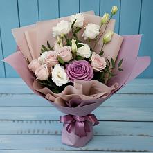 Букет цветов из:  Розы и Лизиантусы в Приморском