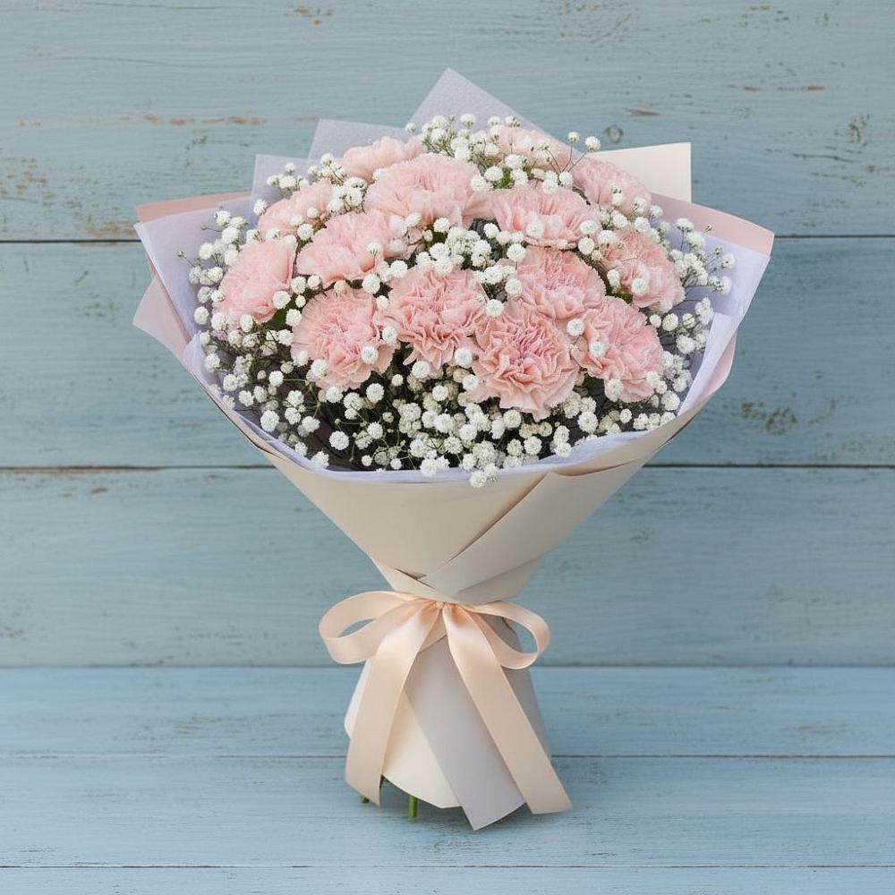 Букет цветов из: Гвоздики в Приморском