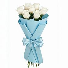 Букет 7 белых роз Проуд #REPLACE_PRED# Приморском