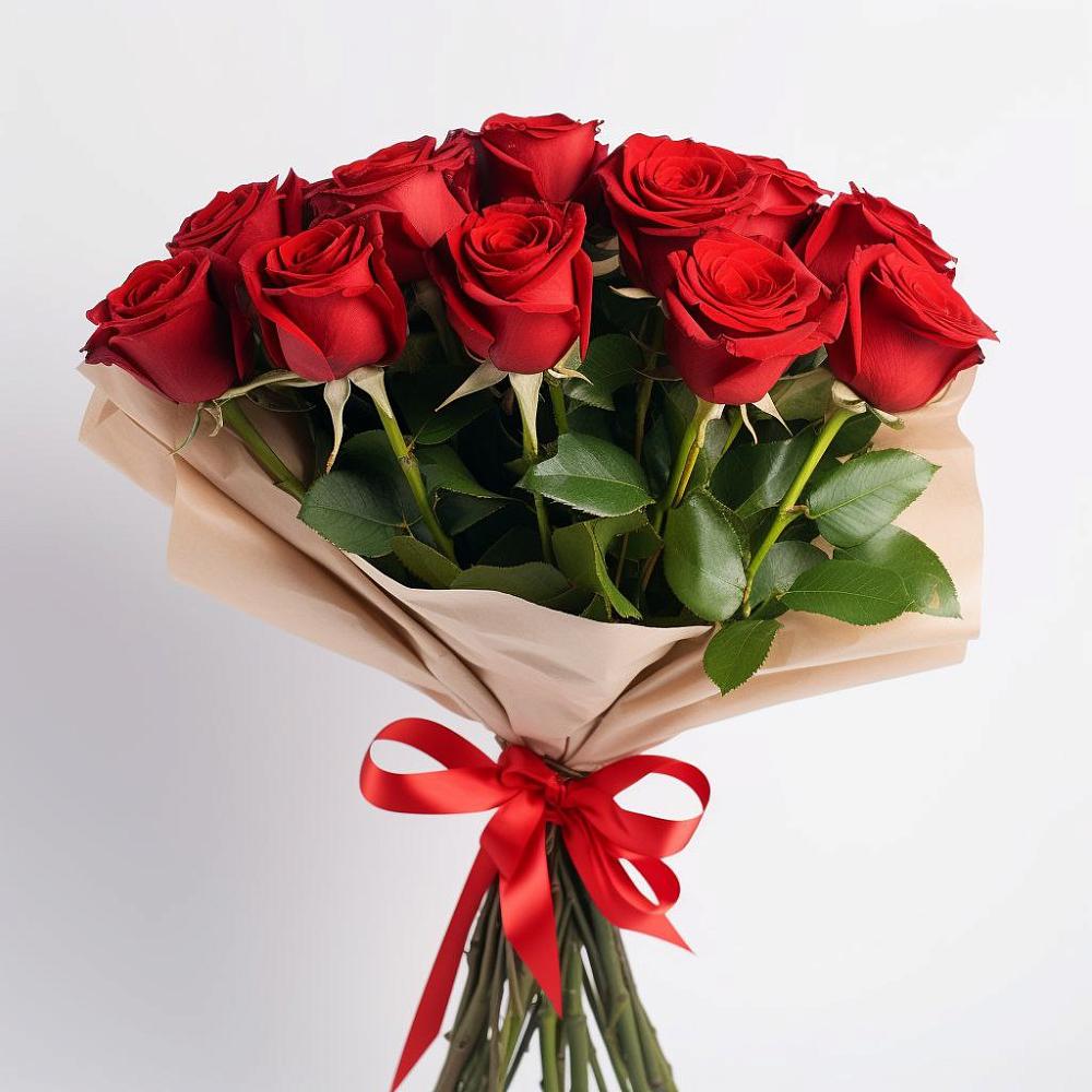 Букет 11 Красных роз Эдлесс Лав в Приморском